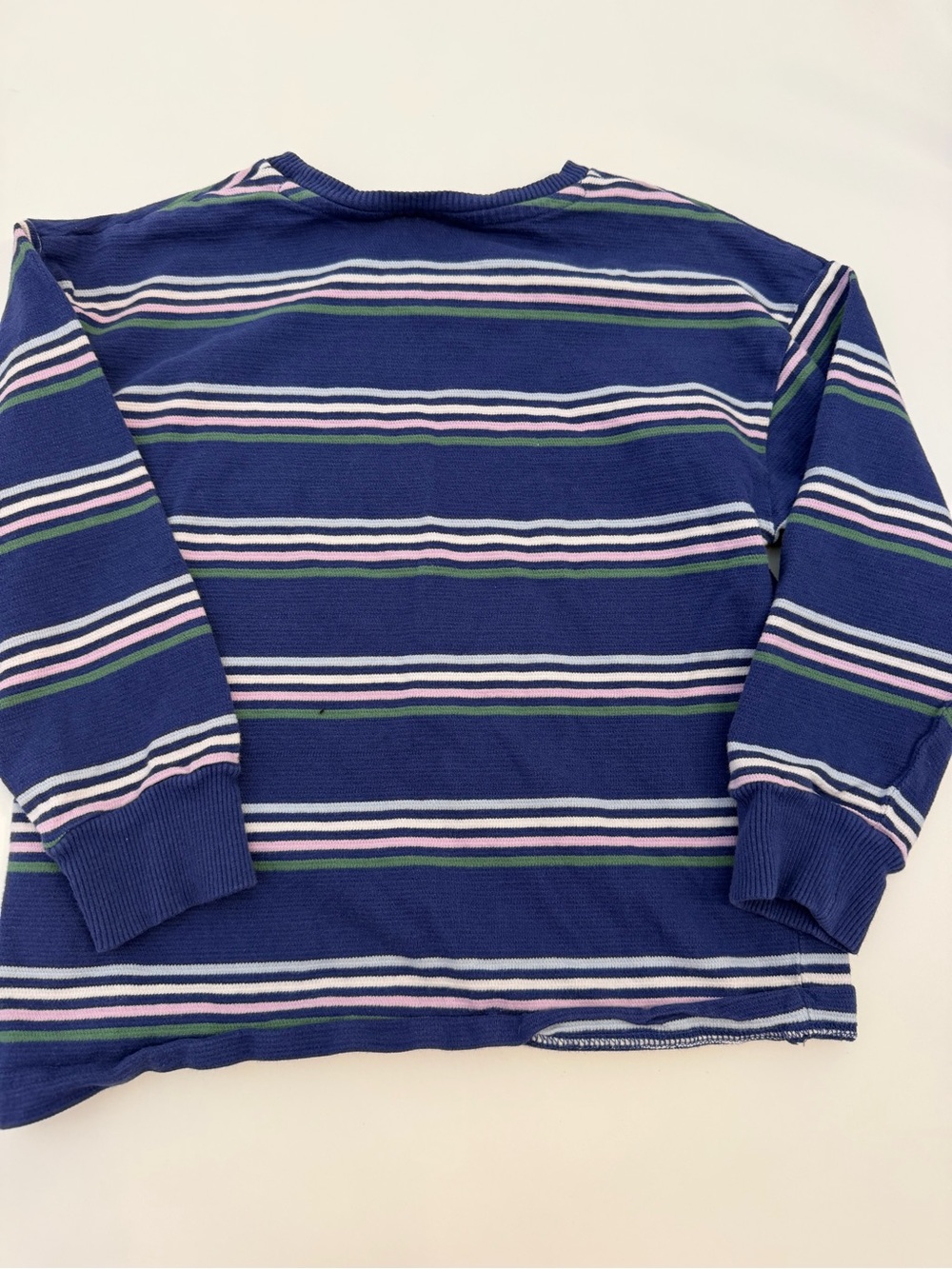 Mini Boden Navy & Multi-Stripe Long-Sleeve knit top size 5/6 - Picture 3 of 3